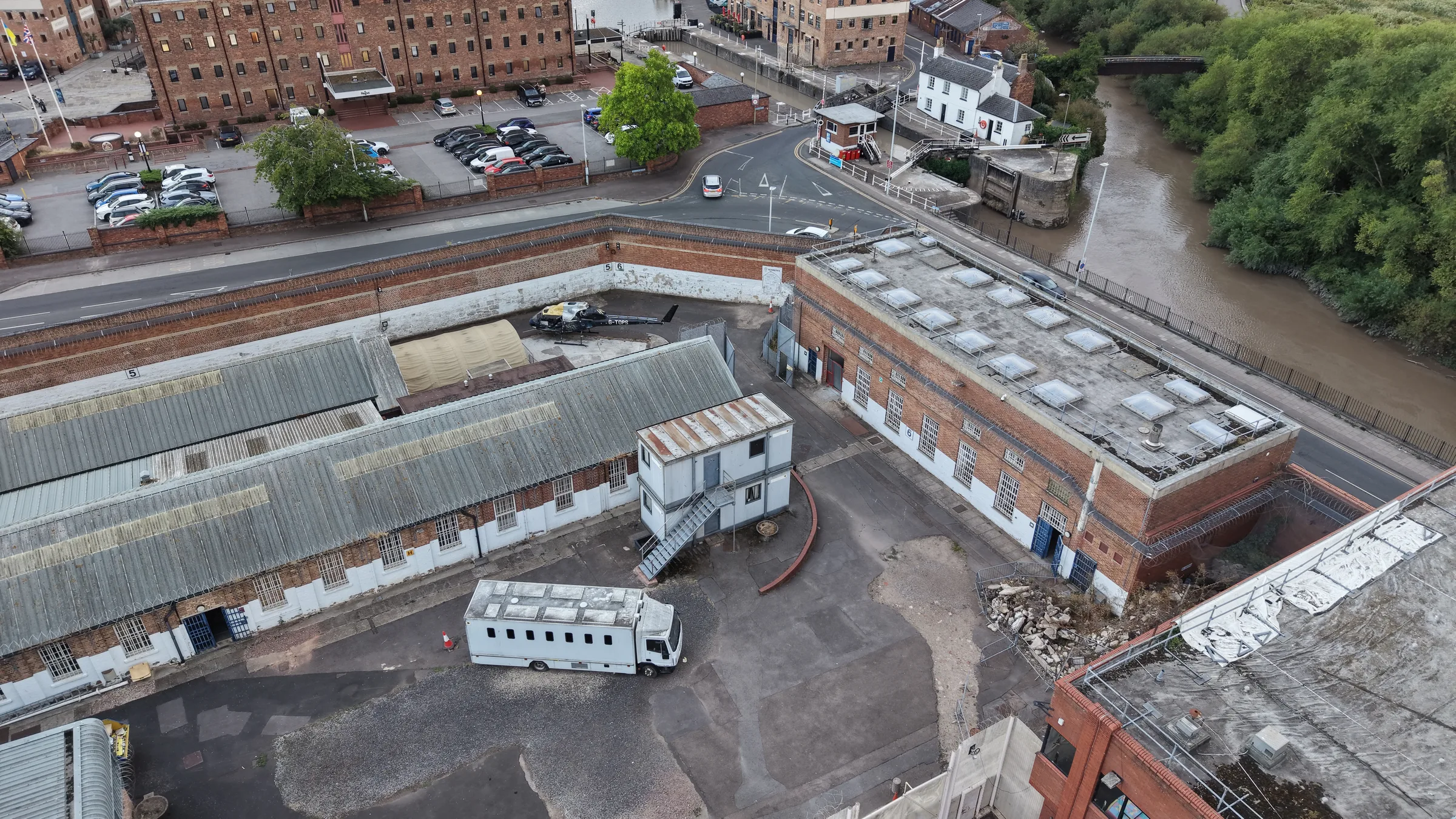 Aerial view of Gloucester Prison