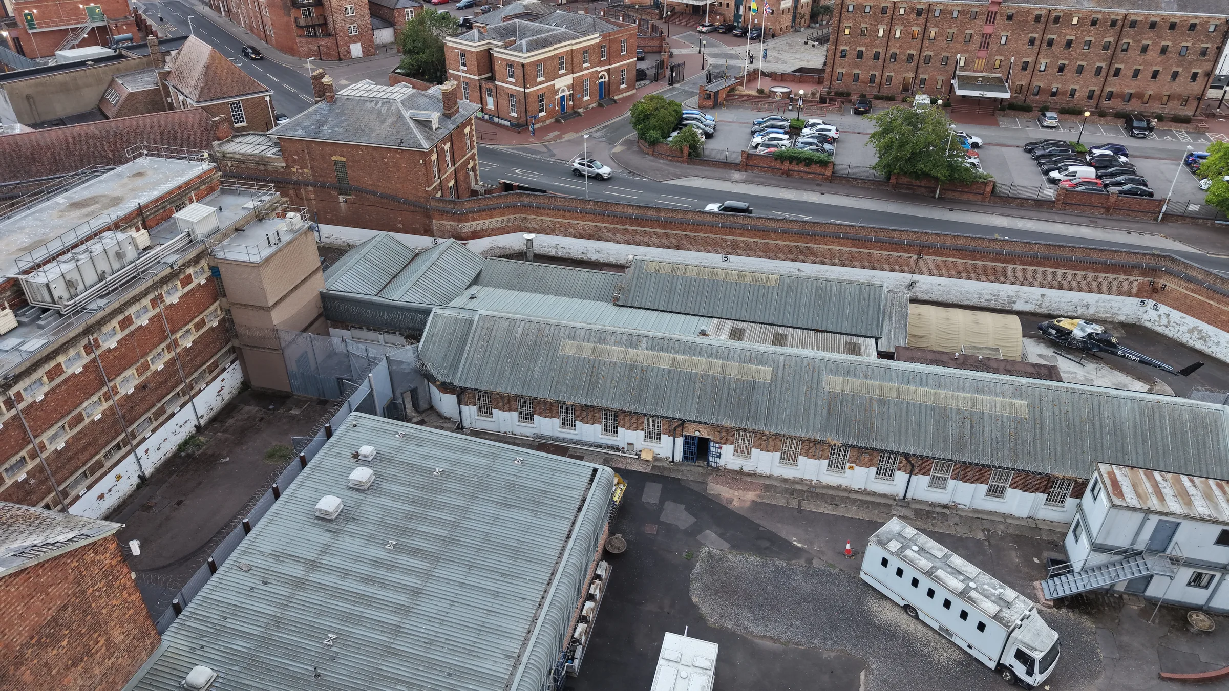 Aerial view of Gloucester Prison
